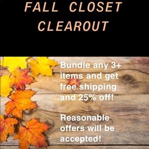 FALL CLOSET CLEAROUT
